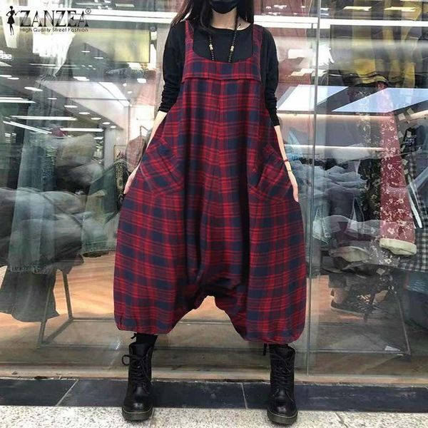 summer vintage harem rompers zanzea strappy drop crotch jumpsuits women casual plaid check long suspenders overalls dungarees1, Black;white
summer vintage harem rompers zanzea strappy drop crotch jumpsuits women casual plaid check long suspenders overalls dungarees1, Black;white