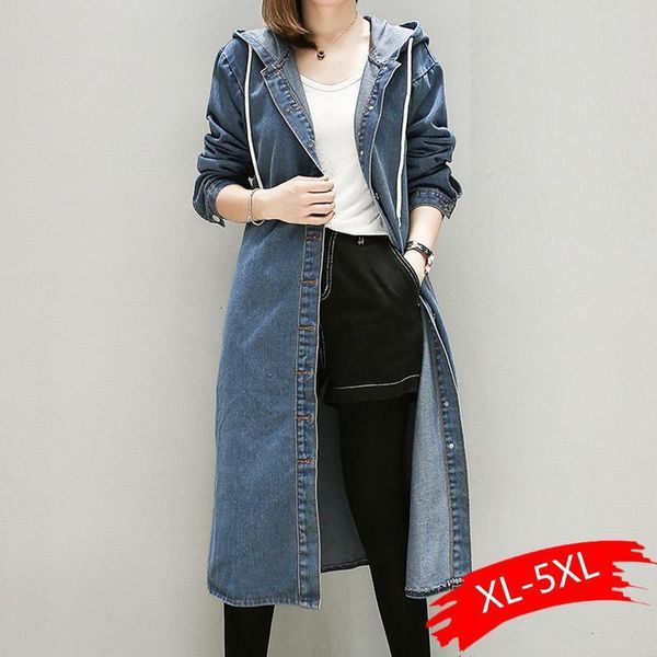 2020 autumn new large size coat women's long section denim windbreaker hooded jacket female drop shipping, Black;brown
2020 autumn new large size coat women's long section denim windbreaker hooded jacket female drop shipping, Black;brown
