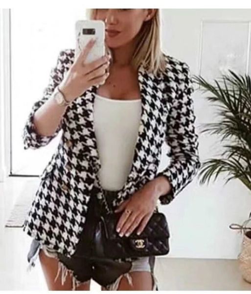 black and white jackets fashion wool & blends houndstooth woolen coat slim fit women's jacket small suit streetwear
black and white jackets fashion wool & blends houndstooth woolen coat slim fit women's jacket small suit streetwear