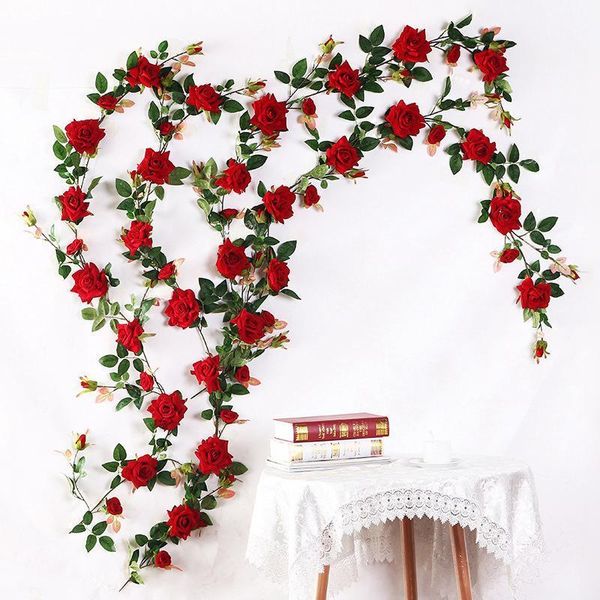 5pcs1.8m silk rose flower with ivy vine artificial flowers for home wedding decor decorative artificial flower garland bendable1
5pcs1.8m silk rose flower with ivy vine artificial flowers for home wedding decor decorative artificial flower garland bendable1