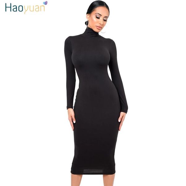 haoyuan bodycon turtleneck dresses for women autumn winter clothes thick package hip long sleeve ntght club party dress, Black;gray
haoyuan bodycon turtleneck dresses for women autumn winter clothes thick package hip long sleeve ntght club party dress, Black;gray