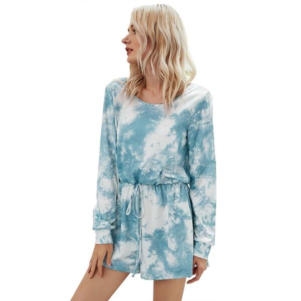 women's tracksuits women tie-dye pajama long sleeves jumpsuit drawstring rompers shorts loungewear j78e, Gray
women's tracksuits women tie-dye pajama long sleeves jumpsuit drawstring rompers shorts loungewear j78e, Gray