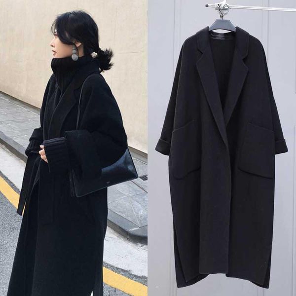 double sided cashmere for women small woman fall / winter 2020 new mid length fashionable high end black woollen coat
double sided cashmere for women small woman fall / winter 2020 new mid length fashionable high end black woollen coat