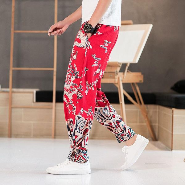 men's wear new style decorative pattern dragon design embroidered cotton frog ankle banded pants male chinese-style youth casual, Black
men's wear new style decorative pattern dragon design embroidered cotton frog ankle banded pants male chinese-style youth casual, Black
