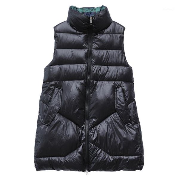 2020 women's long thick vest winter coat casual cotton-padded warm waistcoat vest sleeveless coat for women1, Black;white
2020 women's long thick vest winter coat casual cotton-padded warm waistcoat vest sleeveless coat for women1, Black;white