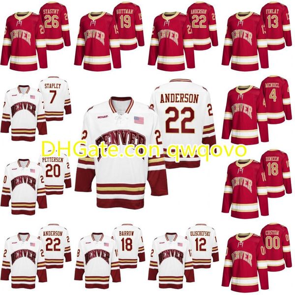 denver pioneers ncaa college hockey jersey ryan barrow brett stapley glenn anderson emilio pettersen ian mitchell paul stastny matt carle, Black;red
denver pioneers ncaa college hockey jersey ryan barrow brett stapley glenn anderson emilio pettersen ian mitchell paul stastny matt carle, Black;red
