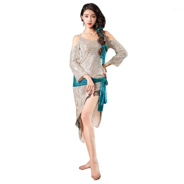 women sequin tassel belly dance costume 3pc robe headband belt set autumn winter bellydance practice suit dancer training outift1, Black;red
women sequin tassel belly dance costume 3pc robe headband belt set autumn winter bellydance practice suit dancer training outift1, Black;red