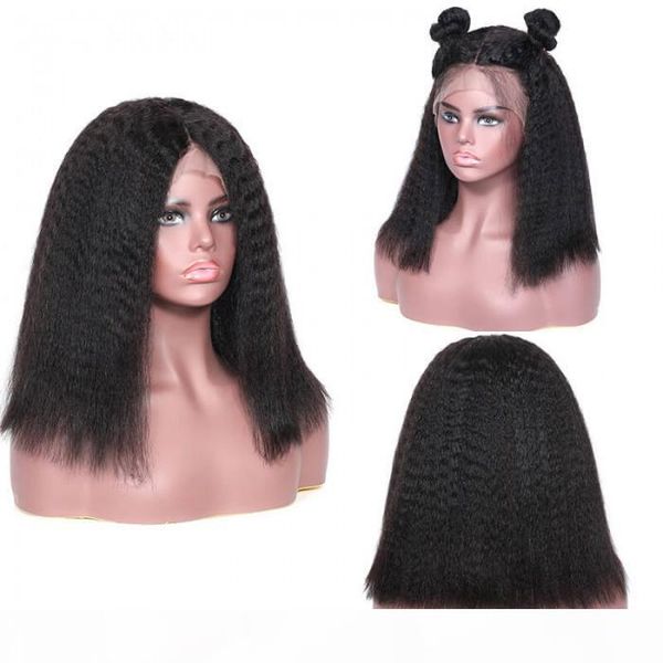 kinky straight lace 130 density lace front 8 14 inch human hair for black women series, Black;brown
kinky straight lace 130 density lace front 8 14 inch human hair for black women series, Black;brown