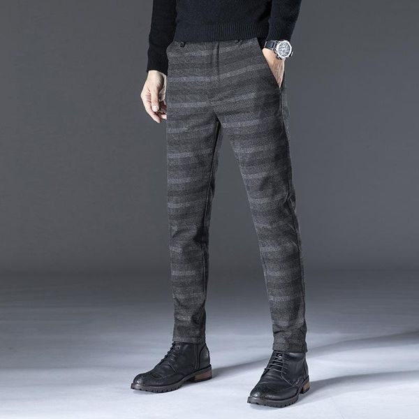 men's pants 2021 autumn winter casual men elastic plaid long trousers male cotton gray black work pant clothing
men's pants 2021 autumn winter casual men elastic plaid long trousers male cotton gray black work pant clothing