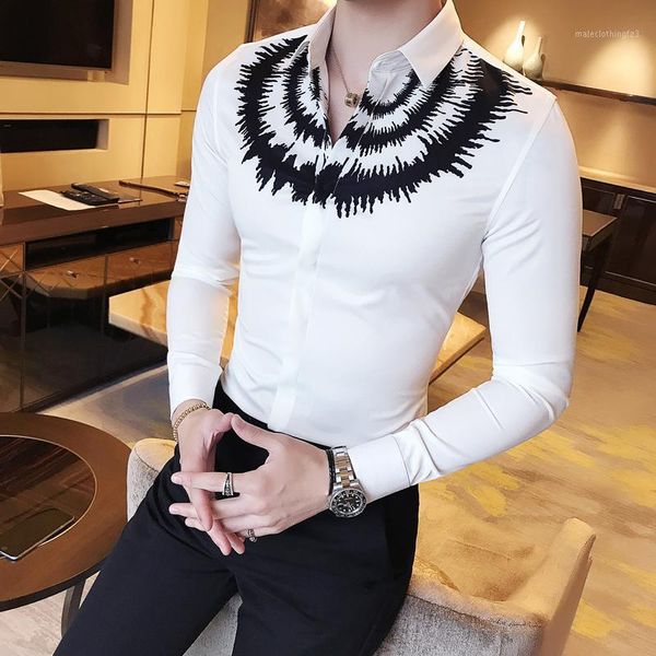 men's casual shirts spring men shirt digital print fashion slim fit tuxedo mens hight quality long sleeve night club work men1, White;black
men's casual shirts spring men shirt digital print fashion slim fit tuxedo mens hight quality long sleeve night club work men1, White;black