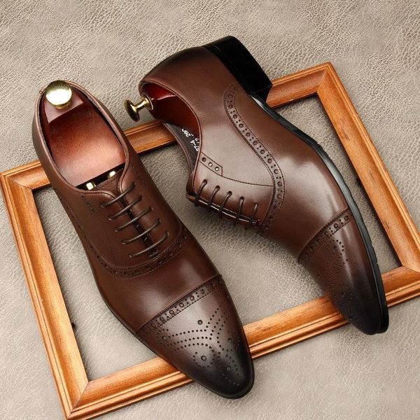 dress shoes oxford men formal business lace-up full genuine leather minimalist for fashion wedding, Black
dress shoes oxford men formal business lace-up full genuine leather minimalist for fashion wedding, Black