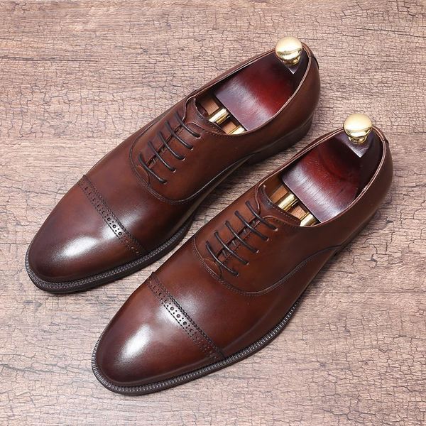 british style handmade genuine leather formal suit dress shoes cow full grain leather brogue shoe men1, Black
british style handmade genuine leather formal suit dress shoes cow full grain leather brogue shoe men1, Black