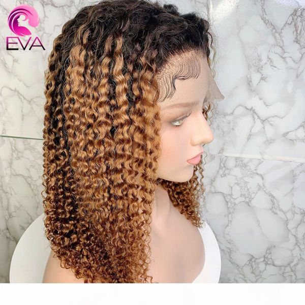 eva ombre color 1b 30 150% 13x6 lace front human hair wigs pre plucked with baby hair brazilian remy curly wigs for women, Black;brown 
eva ombre color 1b 30 150% 13x6 lace front human hair wigs pre plucked with baby hair brazilian remy curly wigs for women, Black;brown