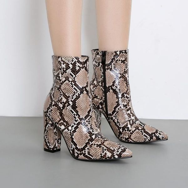 womens pointed toe ankle boots snake skin pattern block chunky high heel side zipper shoes gladiator c4101, Black
womens pointed toe ankle boots snake skin pattern block chunky high heel side zipper shoes gladiator c4101, Black