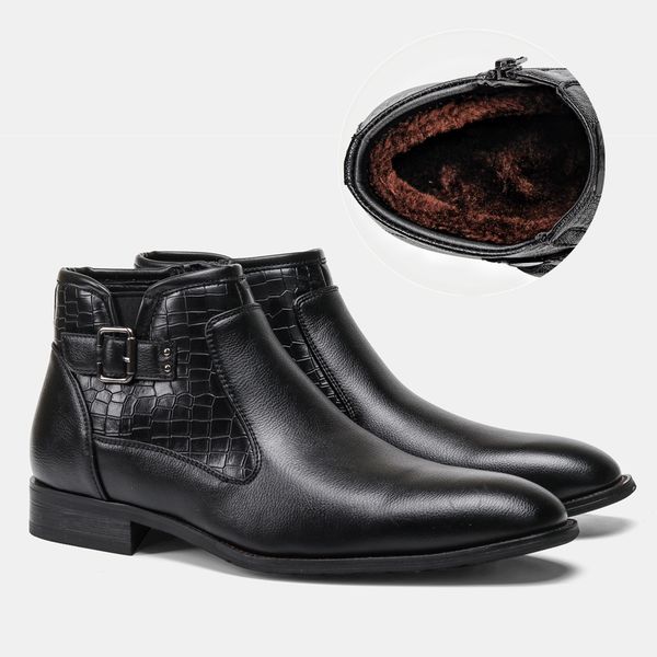 40-46 winter boots non-slip comfortable 2020 warm shoe men winter, Black