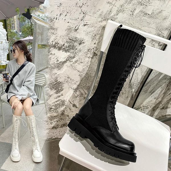 2020 winter boots woman shoes high heels thight high boots leather women lace-up round toe genuine leather shoes, Black
2020 winter boots woman shoes high heels thight high boots leather women lace-up round toe genuine leather shoes, Black