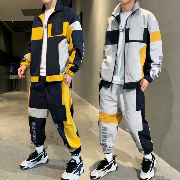 wholesale customized men's autumn and winter new fashion personality jacket suit youth trend tooling jacket leisure sports two-piece su, Gray
wholesale customized men's autumn and winter new fashion personality jacket suit youth trend tooling jacket leisure sports two-piece su, Gray