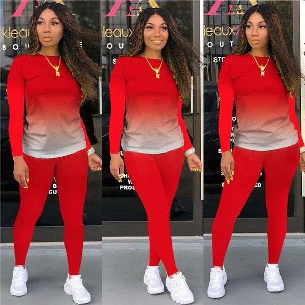 women's tracksuits women casual 2pcs outfits autumn winter long sleeves crew neck gradient + bodycon pants sportswear sets lady tracks, Gray
women's tracksuits women casual 2pcs outfits autumn winter long sleeves crew neck gradient + bodycon pants sportswear sets lady tracks, Gray