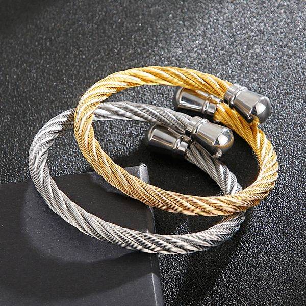 6*60mm inner silver gold color trendy punk accessories jewelry creative personality stainless steel wire men's open bracelet cuff bangl, Black
6*60mm inner silver gold color trendy punk accessories jewelry creative personality stainless steel wire men's open bracelet cuff bangl, Black