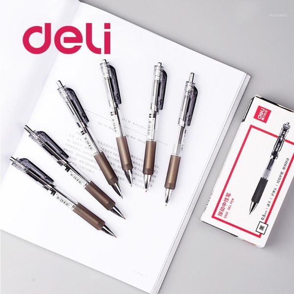 gel pens deli 12pcs/pack quick drying press pen business office student signature 0.5mm refill black simple writing smooth1
gel pens deli 12pcs/pack quick drying press pen business office student signature 0.5mm refill black simple writing smooth1