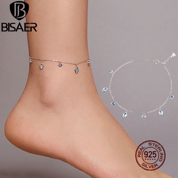 bisaer hamsa fatima hand 925 sterling silver lucky eyes zircon foot chain anklets for women feet leg link jewelry eft004 q1214, Red;blue
bisaer hamsa fatima hand 925 sterling silver lucky eyes zircon foot chain anklets for women feet leg link jewelry eft004 q1214, Red;blue