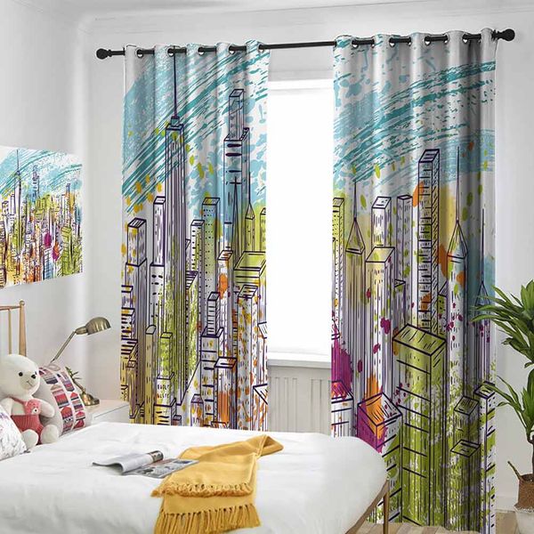 thermal insulated room darkening window shade urban theme watercolor style effect landscape of city life skyscrapers curtain
thermal insulated room darkening window shade urban theme watercolor style effect landscape of city life skyscrapers curtain