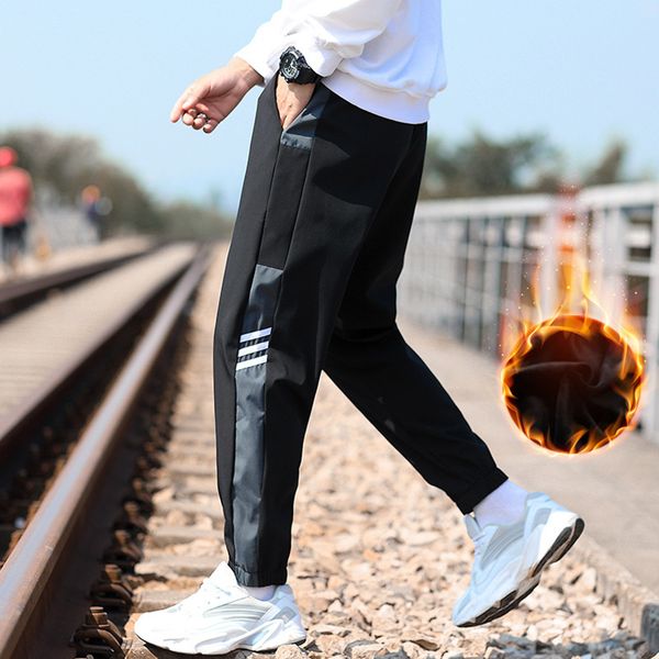 new autumn 2020 korean men's casual striped non iron youth trend sports pants, Black
new autumn 2020 korean men's casual striped non iron youth trend sports pants, Black