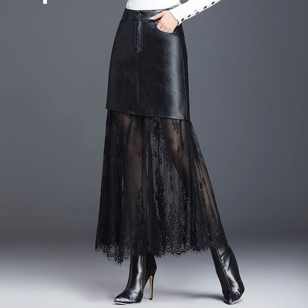 2021 new spring fashion lace women's clothing plutonium leather long, high female skirt plus size 4xl y411 di5j, Black
2021 new spring fashion lace women's clothing plutonium leather long, high female skirt plus size 4xl y411 di5j, Black