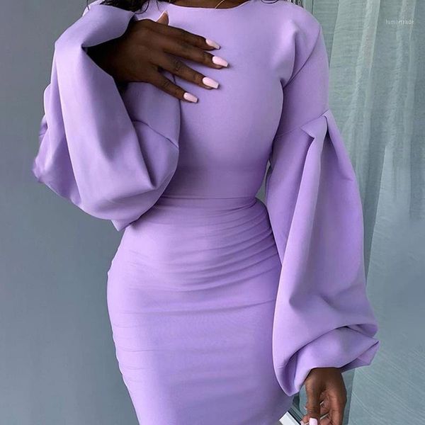 casual dresses vestido women's fashion circle neck lantern sleeve and skin-tight figure wrap dress women1, Black;gray
casual dresses vestido women's fashion circle neck lantern sleeve and skin-tight figure wrap dress women1, Black;gray