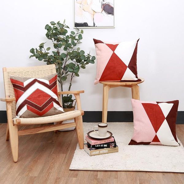 cushion/decorative pillow home simple geometry red canvas cotton sukale case 45x45cm embroidered cushion cover
cushion/decorative pillow home simple geometry red canvas cotton sukale case 45x45cm embroidered cushion cover