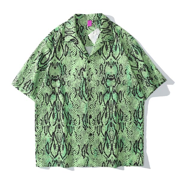 green snake hawaiian shirt men women summer light weight thin material men's shirts male top, White;black
green snake hawaiian shirt men women summer light weight thin material men's shirts male top, White;black