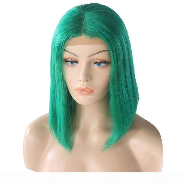 green lace front bob wig straight 14" green glueless human hair pre plucked short cut pervian virgin hair 180% density 13x4 lace fronta, Black
green lace front bob wig straight 14" green glueless human hair pre plucked short cut pervian virgin hair 180% density 13x4 lace fronta, Black