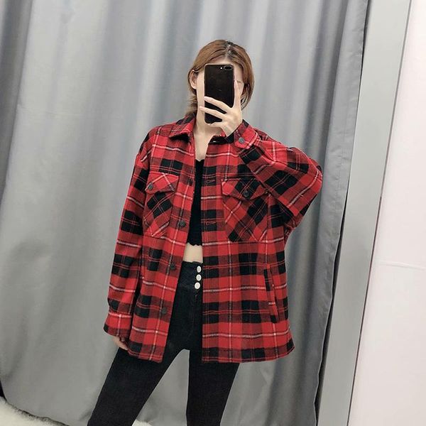 women plaid jackets coat elegant ladies turn down collar wool blend coats long sleeve autumn winter warm jackets female outwear, Black;brown
women plaid jackets coat elegant ladies turn down collar wool blend coats long sleeve autumn winter warm jackets female outwear, Black;brown