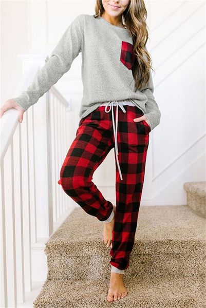 2021 christmas plaid pajamas sets nightwear two piece clothing home suit long sleeve t-shirt legging pants sleepwear loungewear e111806, White
2021 christmas plaid pajamas sets nightwear two piece clothing home suit long sleeve t-shirt legging pants sleepwear loungewear e111806, White