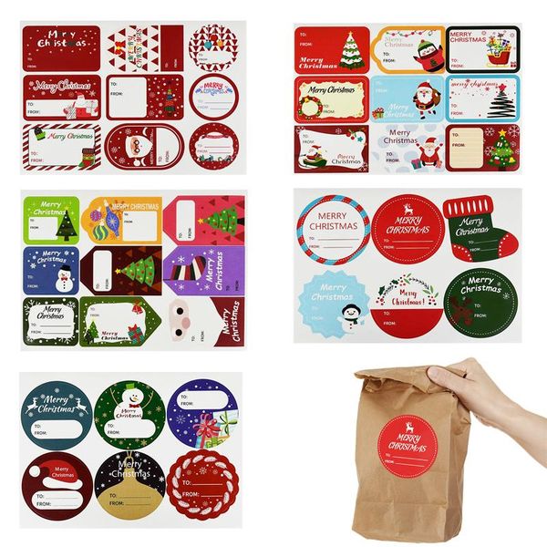 5sheets/lot merry christmas candy bag gift box sealing tag sticker diy crafts santa claus snowman printed decals baking packging
5sheets/lot merry christmas candy bag gift box sealing tag sticker diy crafts santa claus snowman printed decals baking packging