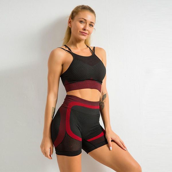 women 2pcs yoga set female sleeveless tank bra fitness shorts playsuits running gym sports leggings clothes suit mujer1, White;red
women 2pcs yoga set female sleeveless tank bra fitness shorts playsuits running gym sports leggings clothes suit mujer1, White;red