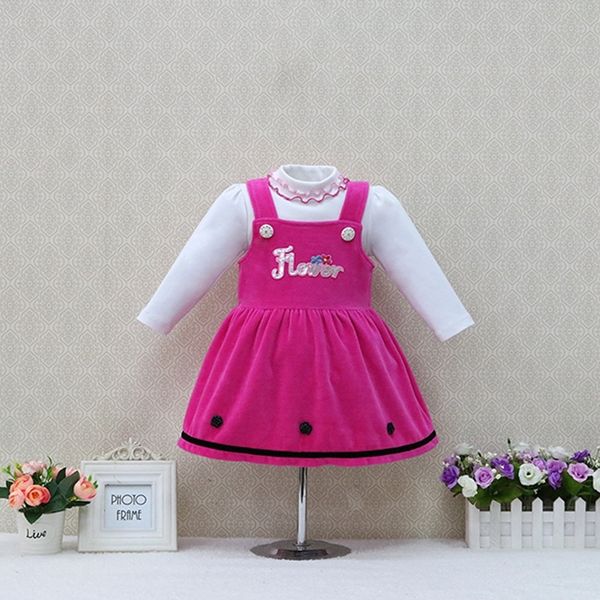 autumn and winter baby long-sleeved girls pure cotton blouse+velour strap dress 2 pieces/set children christmas kids clothes y200803, White
autumn and winter baby long-sleeved girls pure cotton blouse+velour strap dress 2 pieces/set children christmas kids clothes y200803, White