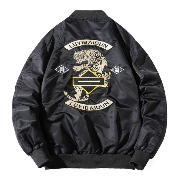 2021 new tiger man embroidered military flight casual fashion baseball jacket youth streetwear autumn cijn 0sj1, Black;brown
2021 new tiger man embroidered military flight casual fashion baseball jacket youth streetwear autumn cijn 0sj1, Black;brown