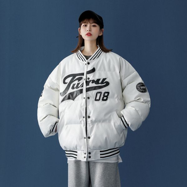 2021 new new winter down male cotton jacket leather european and american high street fashion plus thick velvet 0hh8, White;black
2021 new new winter down male cotton jacket leather european and american high street fashion plus thick velvet 0hh8, White;black