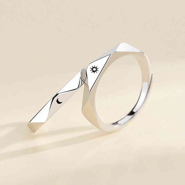 2 pcs sun moon lover couple rings simple opening ring for men women wedding engagement promise valentine's day jewelry, Silver
2 pcs sun moon lover couple rings simple opening ring for men women wedding engagement promise valentine's day jewelry, Silver