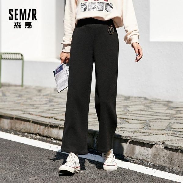women's pants & capris semir women 2021 autumn and winter wide-leg high waist drape black casual trousers for female, Black;white
women's pants & capris semir women 2021 autumn and winter wide-leg high waist drape black casual trousers for female, Black;white