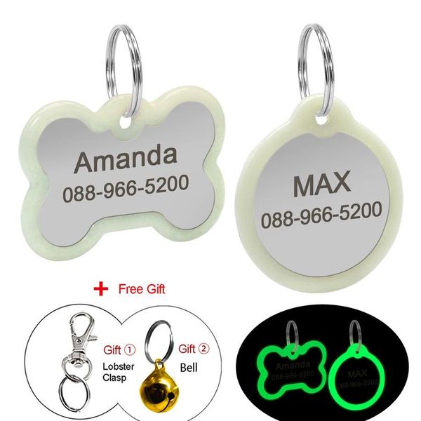 stainless steel personalized pet id tag glow light customized engraved dog tags dogs cat fluorescence bone nameplate f bbynsd
stainless steel personalized pet id tag glow light customized engraved dog tags dogs cat fluorescence bone nameplate f bbynsd