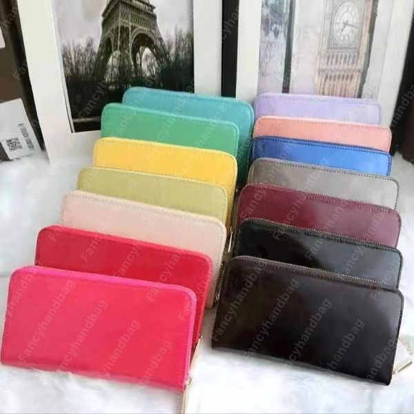 card holder shinny patent leather embossing wallets long coin purse women designer bags women zipper purses fashion mens wallet wholesaler f, Brown;gray
card holder shinny patent leather embossing wallets long coin purse women designer bags women zipper purses fashion mens wallet wholesaler f, Brown;gray