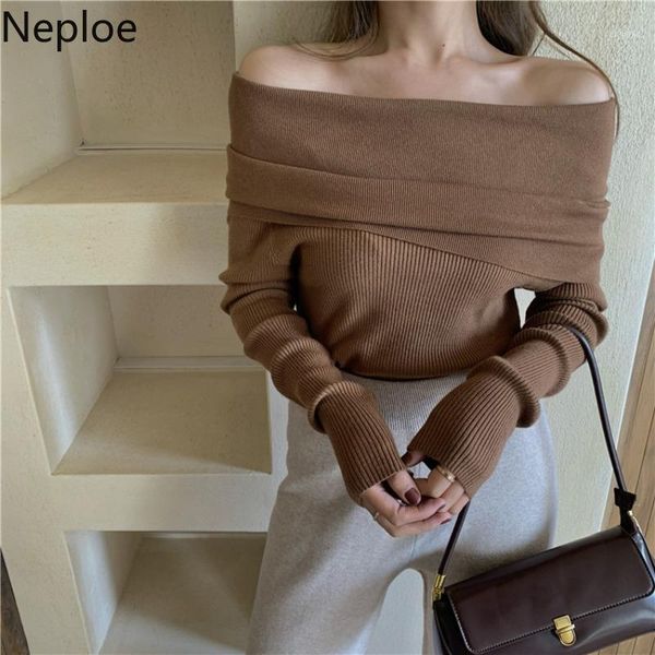 neploe lady knitwear sweaters women slash neck off shoulder knitted cropped pullovers vintage thicked jumper pull femme1, White;black
neploe lady knitwear sweaters women slash neck off shoulder knitted cropped pullovers vintage thicked jumper pull femme1, White;black