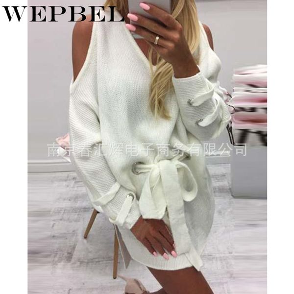women v neck off shoulder knitted sweater dress lady loose autumn winter warm long sleeve pullover sweater with belt q1210, Black;gray
women v neck off shoulder knitted sweater dress lady loose autumn winter warm long sleeve pullover sweater with belt q1210, Black;gray