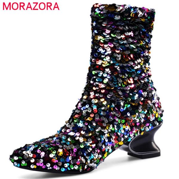 boots morazora 2021 big size 45 women ankle multicolor shining autumn winter unique high heels party prom shoes ladies, Black
boots morazora 2021 big size 45 women ankle multicolor shining autumn winter unique high heels party prom shoes ladies, Black