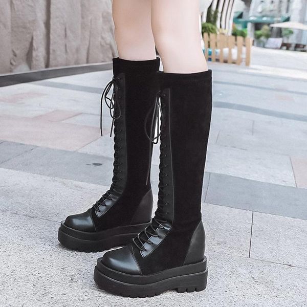 rimocy 2021 autumn winter women chunky knee high boots height increasing thick sole long boots female lace up platform booties1, Black
rimocy 2021 autumn winter women chunky knee high boots height increasing thick sole long boots female lace up platform booties1, Black