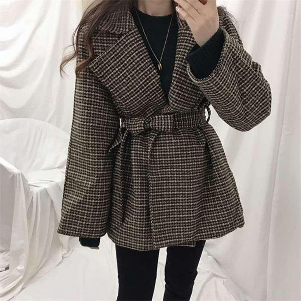 ewq thick 2020 autumn and winter korean style plaid turn-down adjustable waist warm women's woolen coat fashion tide 2a16601, Black
ewq thick 2020 autumn and winter korean style plaid turn-down adjustable waist warm women's woolen coat fashion tide 2a16601, Black