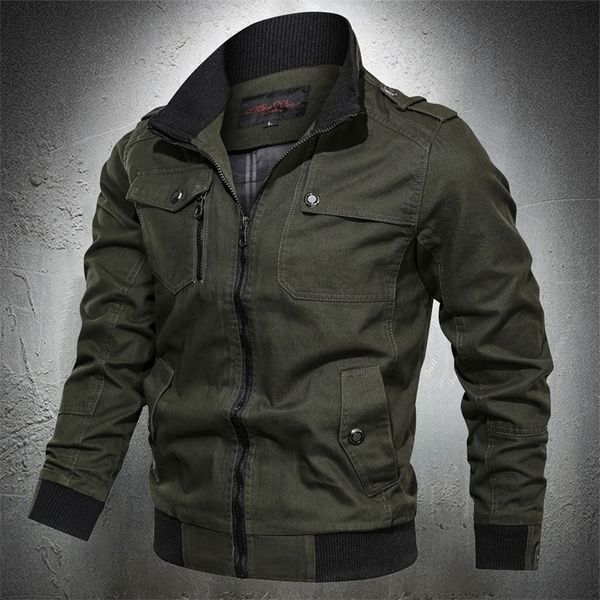 autumn men jacket military bomber jacket men stand collar pure cotton tactical jacket men army coat slim fit plus size 4xl 201218, Black;brown
autumn men jacket military bomber jacket men stand collar pure cotton tactical jacket men army coat slim fit plus size 4xl 201218, Black;brown
