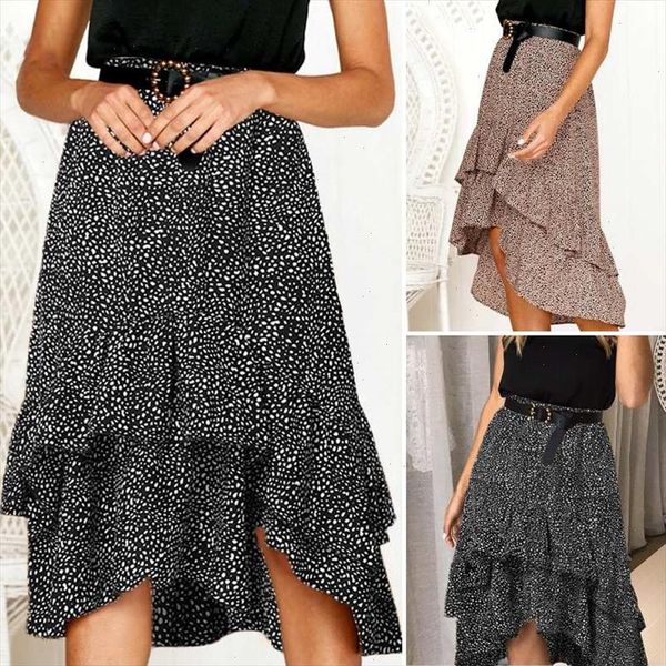 2021 summer skirts women casual elastic waist polka dot irregular hem midi skirts plus size holiday beach chiffon skirt, Black
2021 summer skirts women casual elastic waist polka dot irregular hem midi skirts plus size holiday beach chiffon skirt, Black
